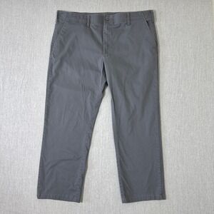 Lee Extreme Motion Pants 40x32 Gray Regular Straight‎ Flex Chinos Stretch Wok